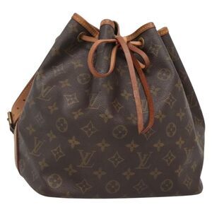 Louis Vuitton Petit Noé Brown Canvas Shoulder Bag (Pre-Owned)